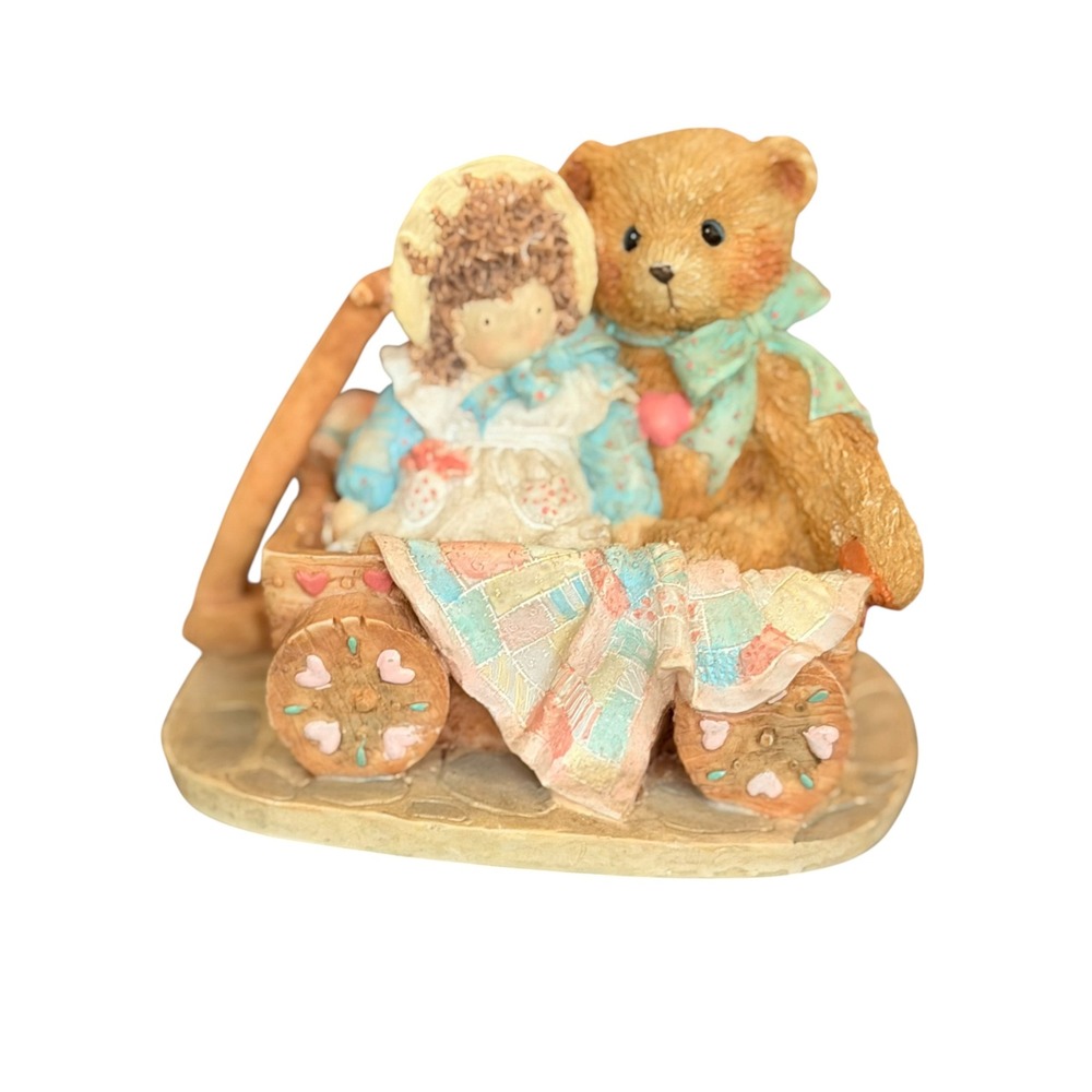 Cherished Teddies Molly 1992 Figurine Friendship Softens A Bumpy Ride 910759